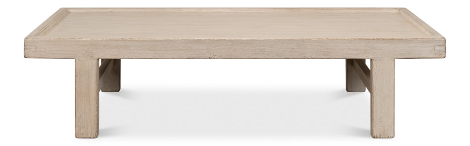 American Home Furniture | Sarreid - Large Wood Panel Coffee Tbl - French Grey