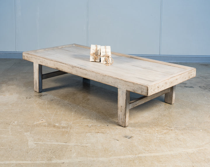 American Home Furniture | Sarreid - Large Wood Panel Coffee Tbl - French Grey