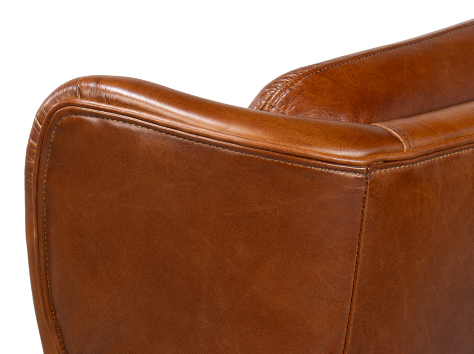 American Home Furniture | Sarreid - Elite Wing Lounge Chair - Vintage Havana 