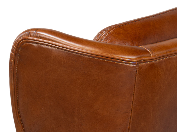 American Home Furniture | Sarreid - Elite Wing Lounge Chair - Vintage Havana 