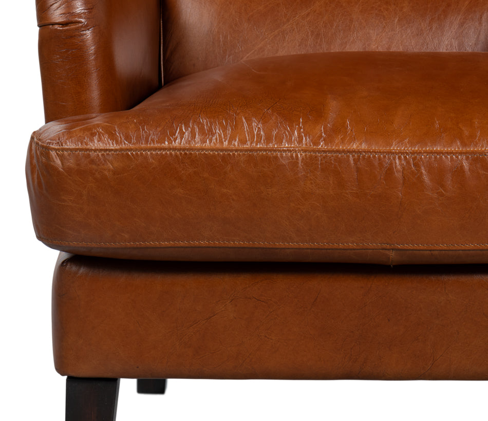 American Home Furniture | Sarreid - Elite Wing Lounge Chair - Vintage Havana 