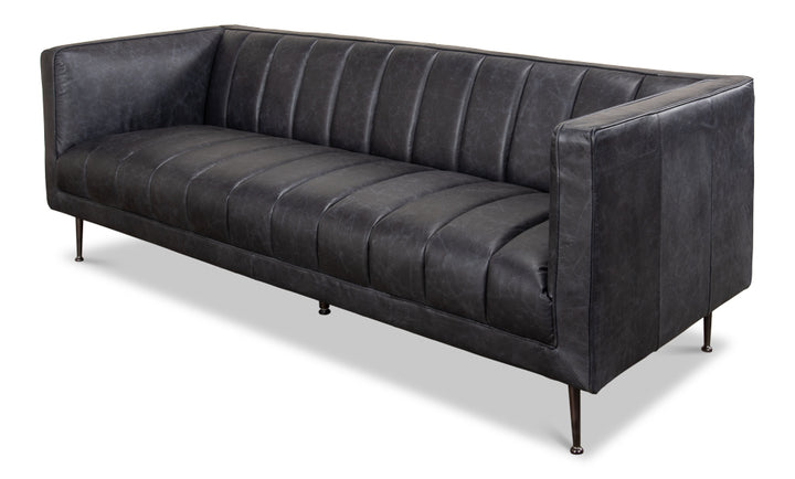 American Home Furniture | Sarreid - Lexington Sofa Nottinghill Grey Leather