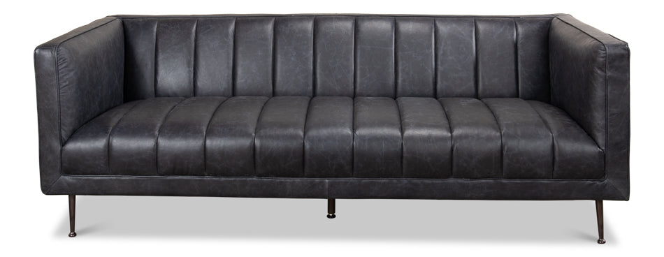 American Home Furniture | Sarreid - Lexington Sofa Nottinghill Grey Leather