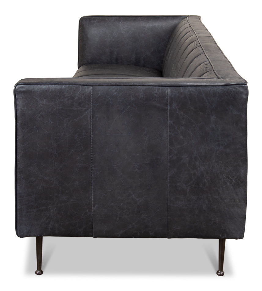 American Home Furniture | Sarreid - Lexington Sofa Nottinghill Grey Leather