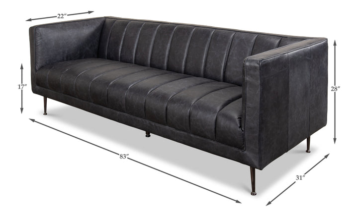 American Home Furniture | Sarreid - Lexington Sofa Nottinghill Grey Leather