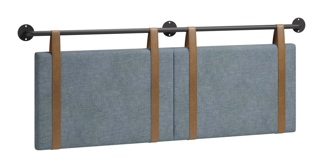 Zeva Floating Queen Headboard Gray