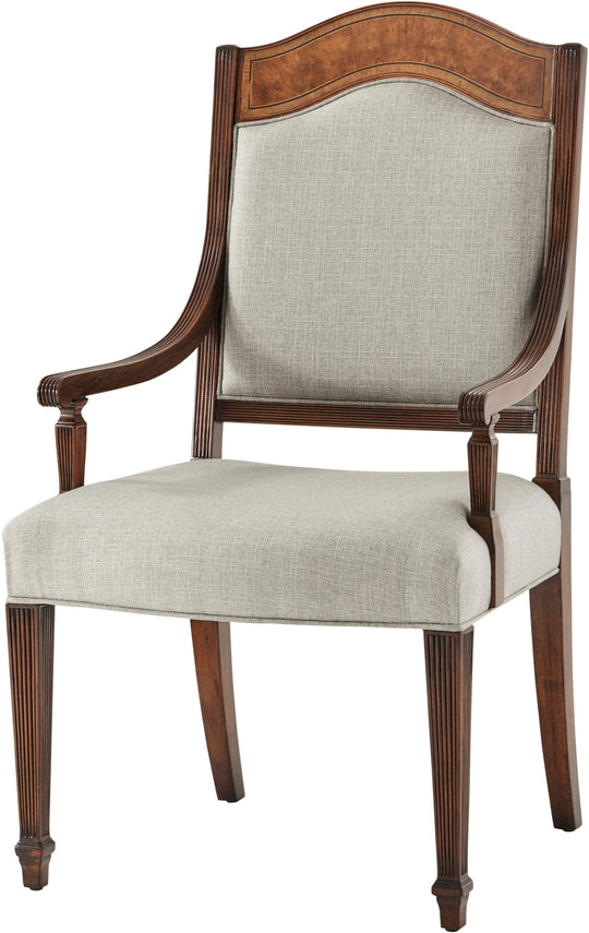 Theodore Alexander Sheraton's Satinwood Armchair - Set Of 2 DINING CHAIRS