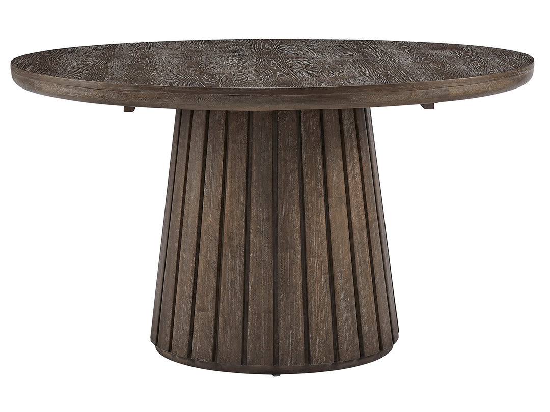 Kavanaugh Weathered Kona Brown Extendable Round Dining Table - D5612-24