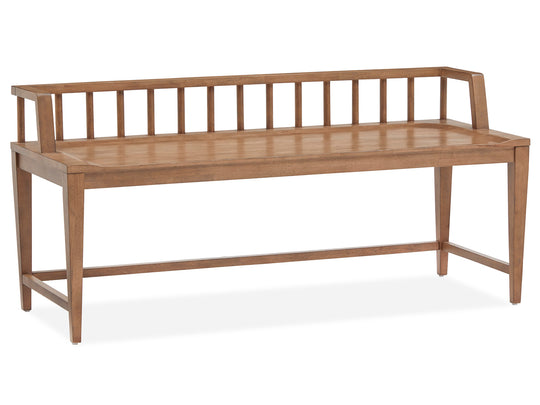 Lindon Belgian Wheat Low Back Arm Bench - D5570-79