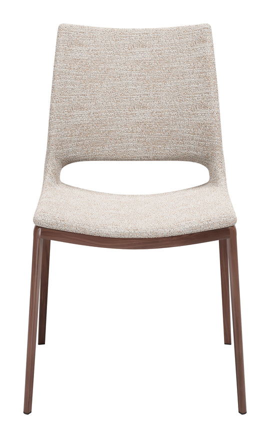 Ace Dining Chair (Set of 2) Beige & Walnut - VIV101282