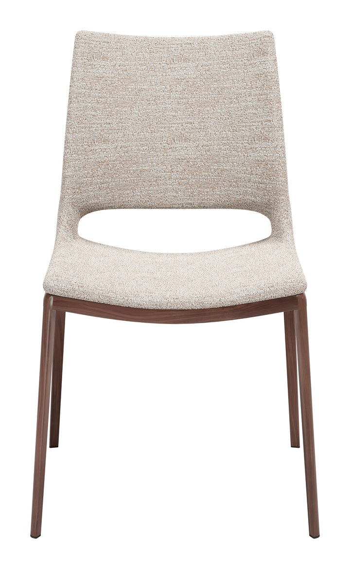 Ace Dining Chair (Set of 2) Beige & Walnut - VIV101282