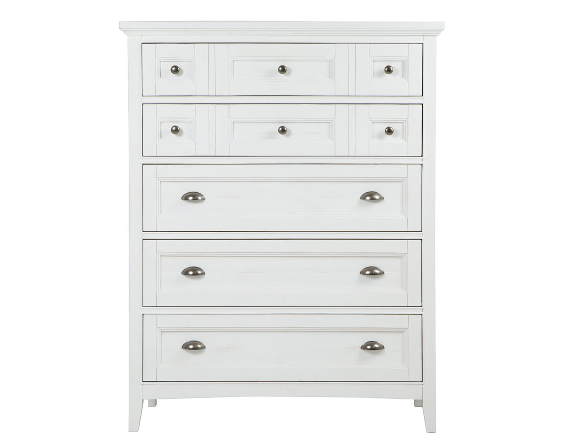 Heron Cove Chalk White And Dovetail Grey Drawer Chest - B4400-10