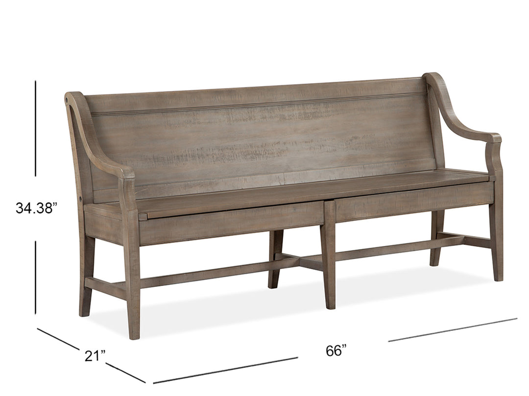 Paxton Place Dovetail Grey Bench - D4805-79