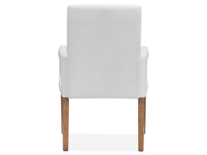 Lindon Belgian Wheat White Upholstered Arm Chair - Set of 2 - D5570-73W