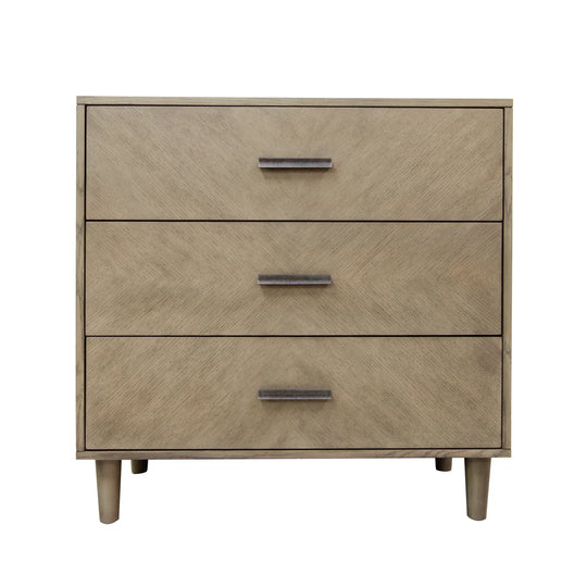 Crestview Collection Mid Century 3 Drawer Chest DRESSERS