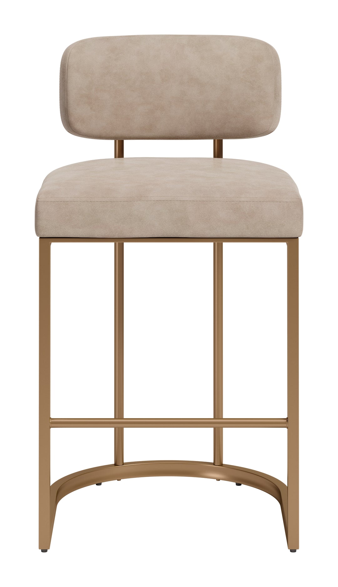 Velar Counter Stool (Set of 2) Beige & Bronze