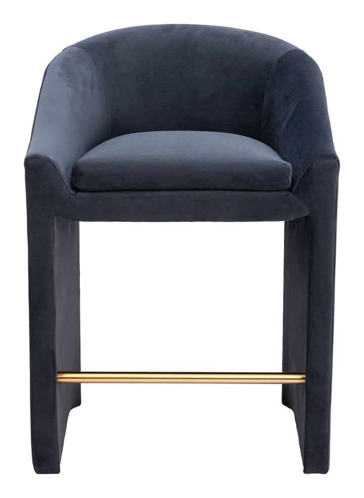 Emas Counter Stool Midnight Gray - AmericanHomeFurniture