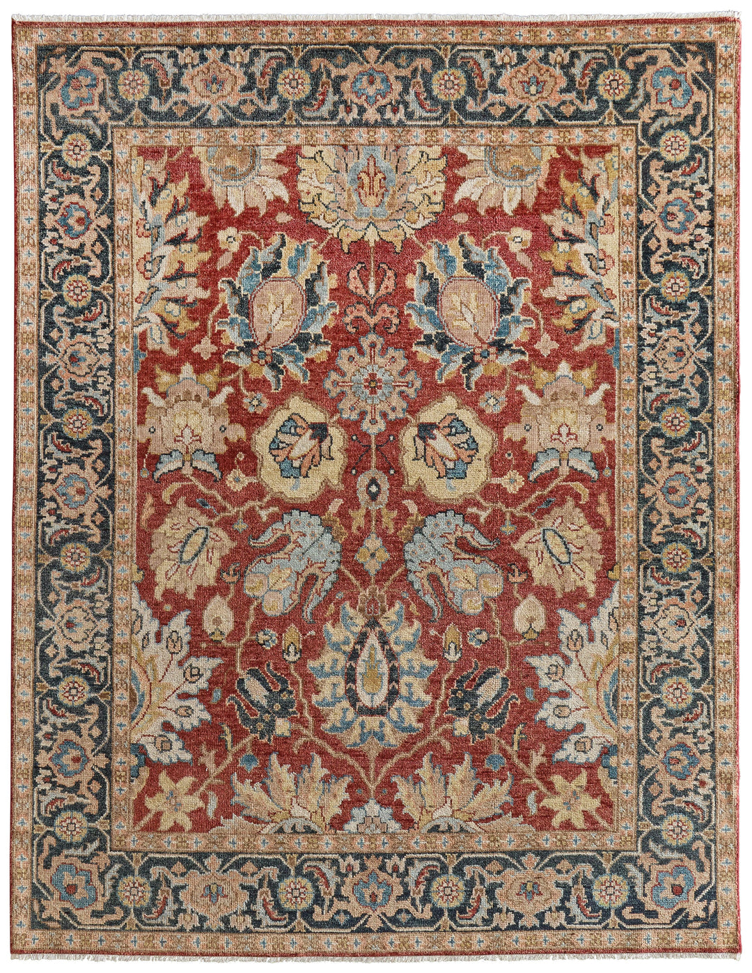 Rectangle/2' x 3'/Rust/Navy