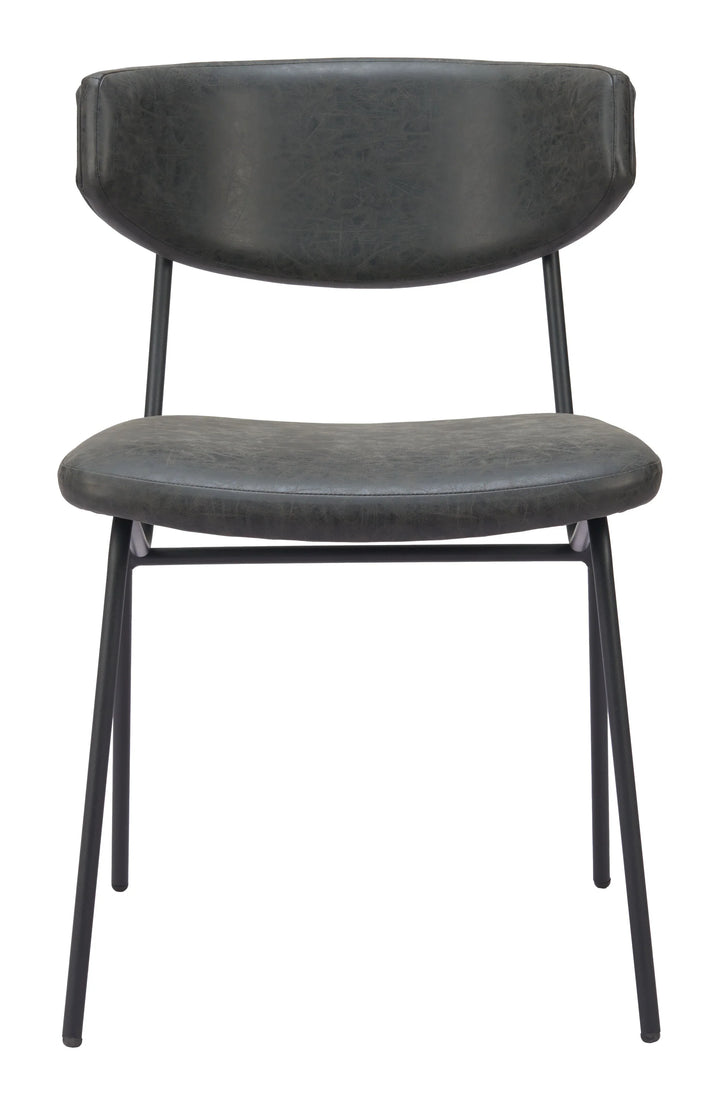 Charon Dining Chair (Set of 2) Vintage Black - AmericanHomeFurniture