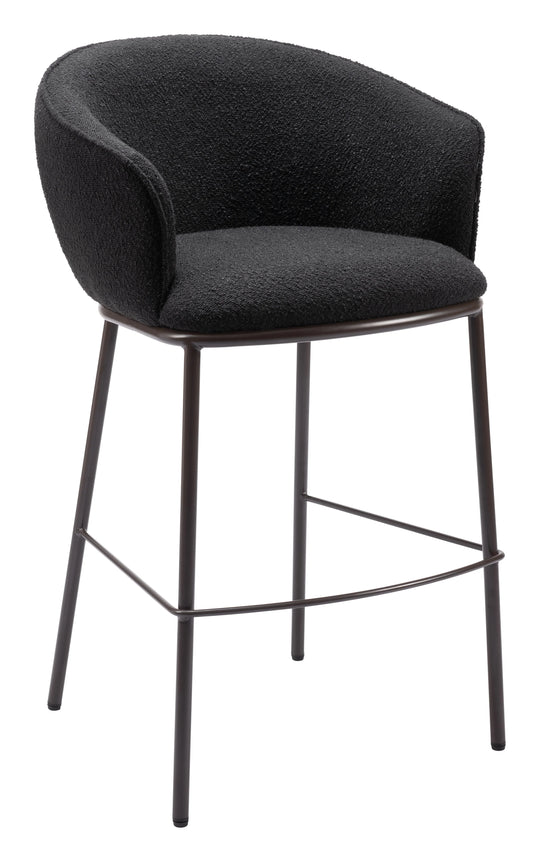 Zuo Essen Barstool Black & Bronze BAR STOOLS + COUNTER STOOLS