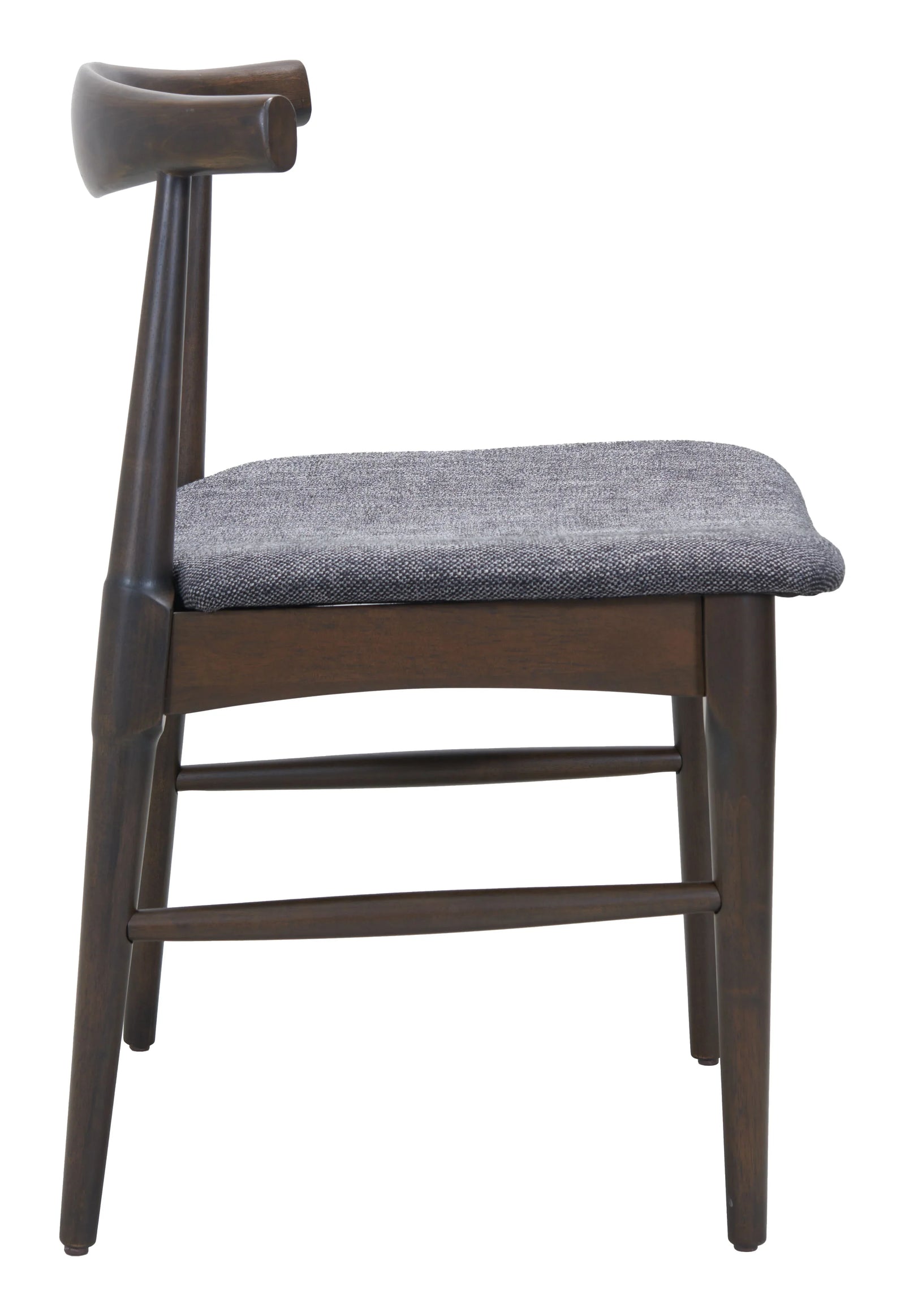 Zuo Tuzka Dining Chair (Set of 2) Gray & Espresso DINING CHAIRS