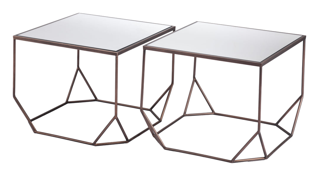 Arzon Coffee Table Set (2-Piece) Bronze - 109835