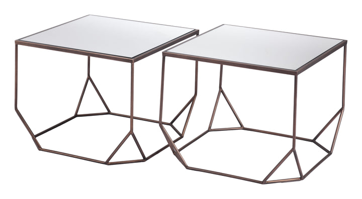 Arzon Coffee Table Set (2-Piece) Bronze - 109835