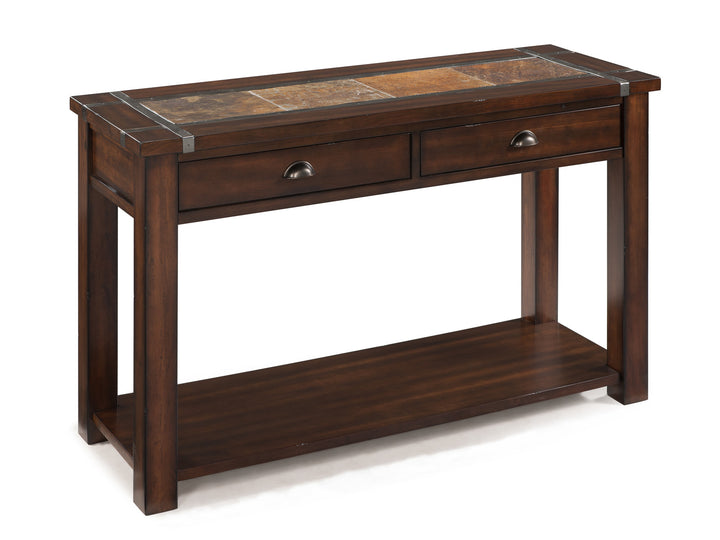 Roanoke Cherry And Slate Rectangular Sofa Table - T2615-73