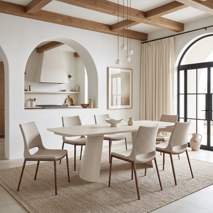 Ace Dining Chair (Set of 2) Beige & Walnut - VIV101282