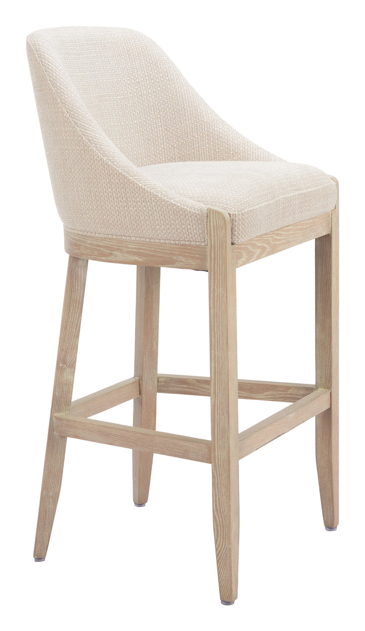 Calmo Barstool Beige - AmericanHomeFurniture
