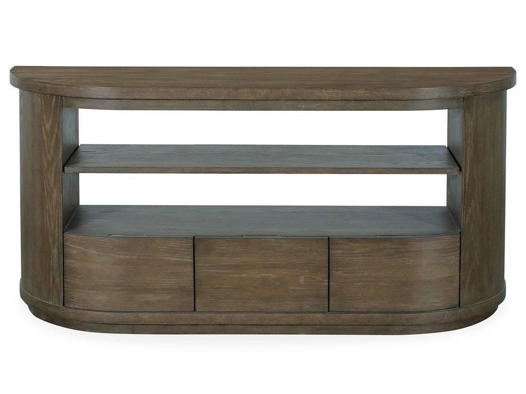 Bosley Lt. Brown Porpoise Demilune Console - T5693-75