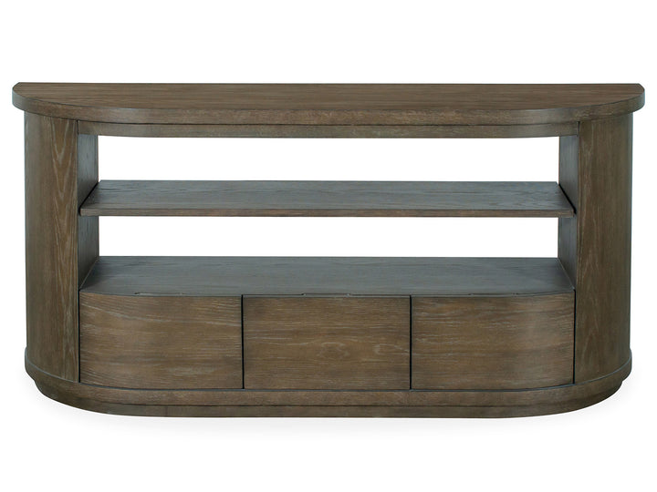 Bosley Lt. Brown Porpoise Demilune Console - T5693-75