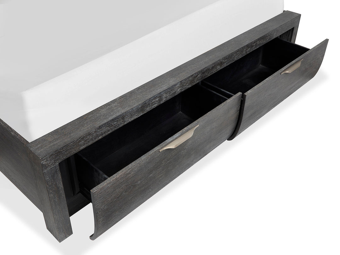 Kinsley Black Heron Queen Panel Storage Bed - B5890-54A