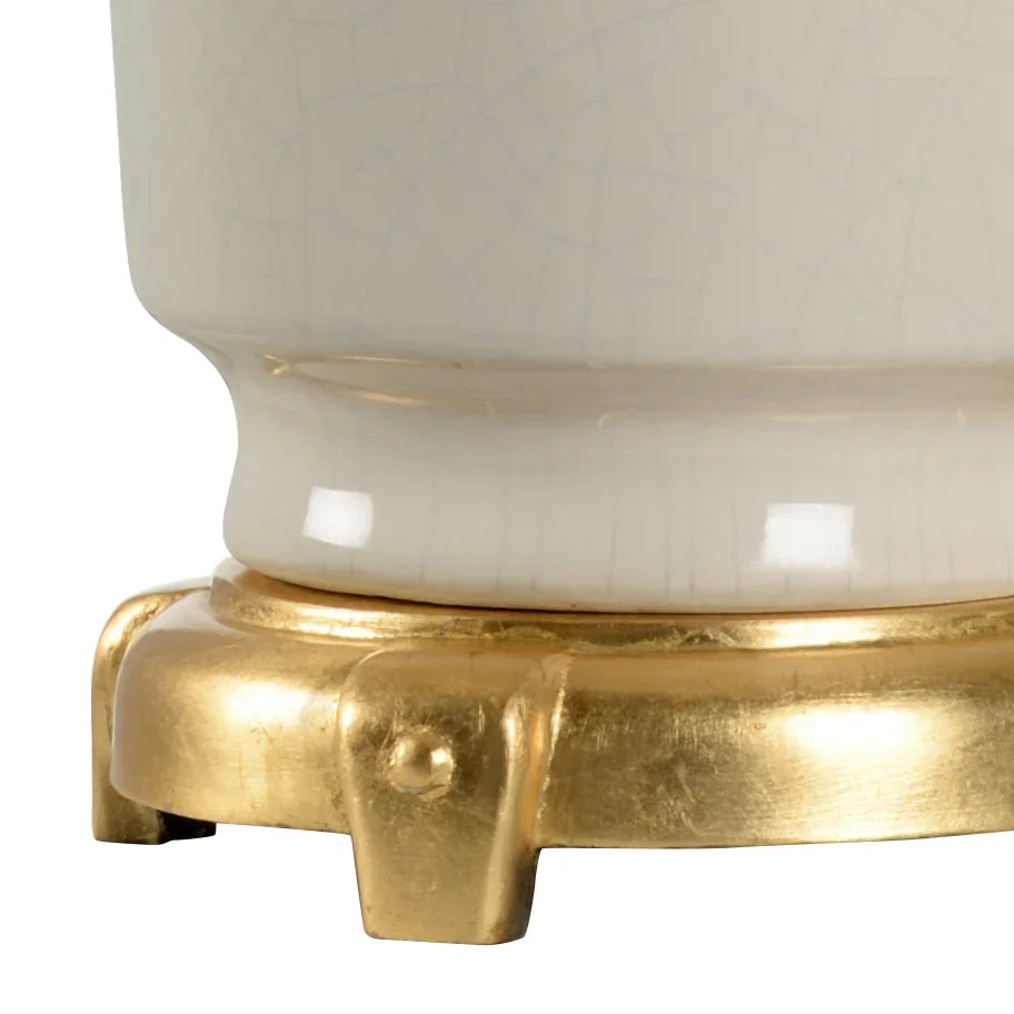 Snow Glaze/Antique Gold Leaf