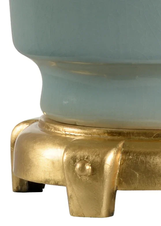 Sea Mist Glaze/Antique Gold Leaf