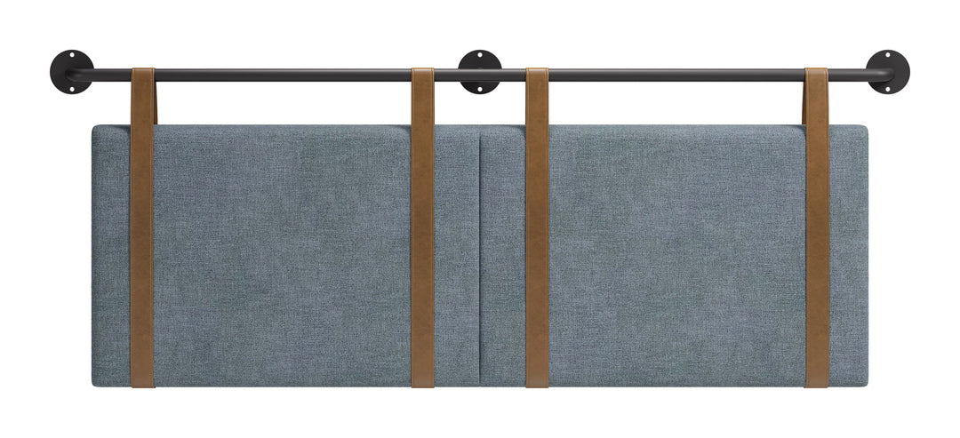 Zeva Floating Queen Headboard Gray