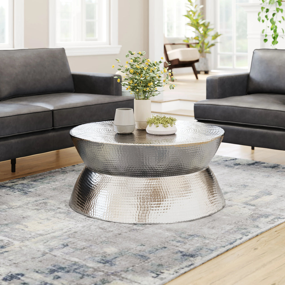 Madryn Coffee Table Silver - AmericanHomeFurniture