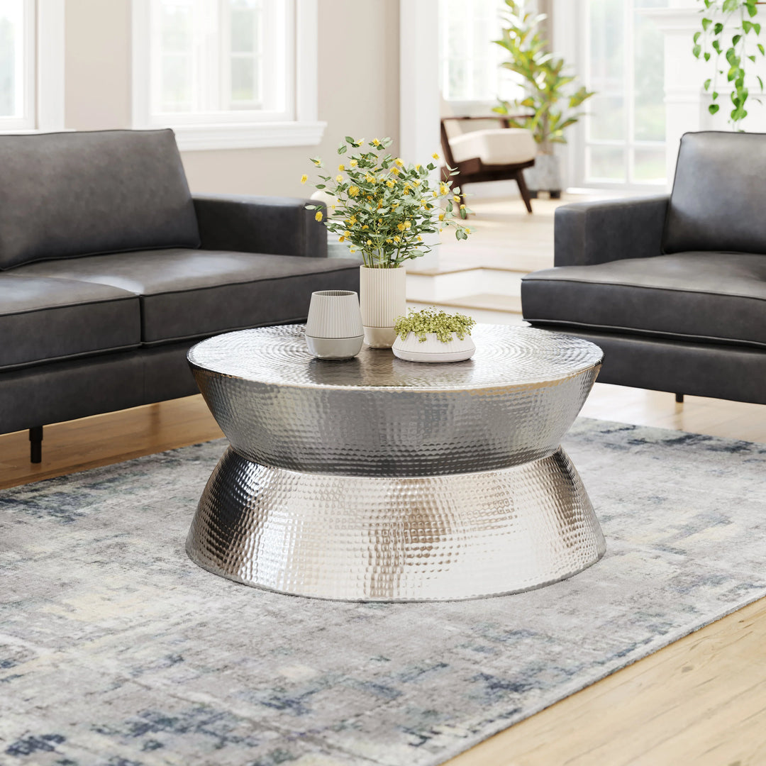 Madryn Coffee Table Silver - AmericanHomeFurniture