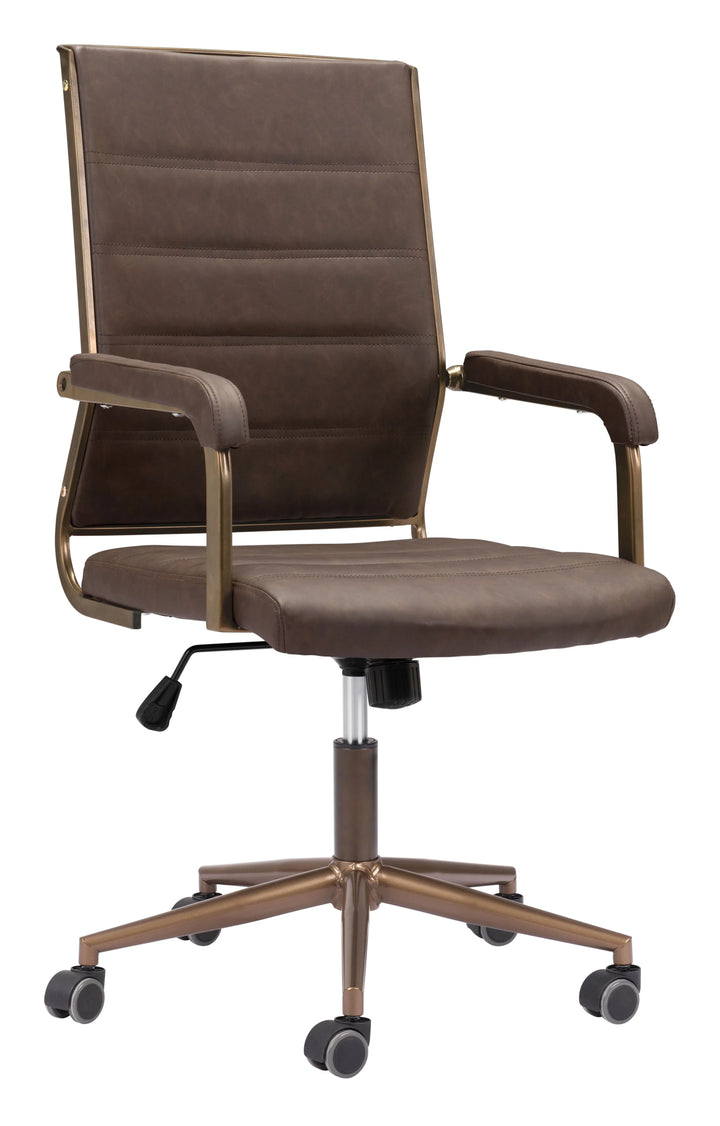 Auction Office Chair Espresso - AmericanHomeFurniture