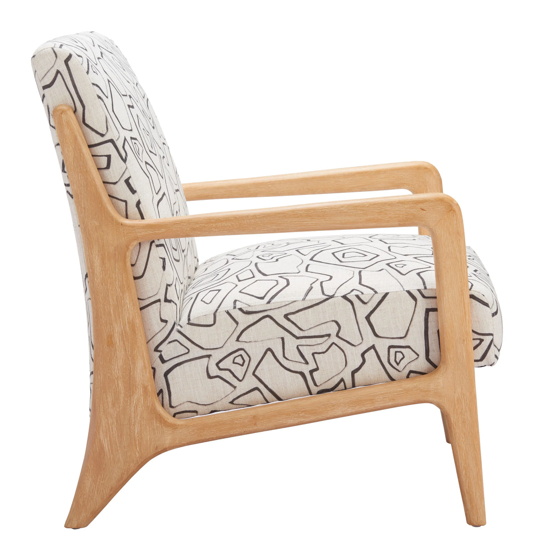 Runa Accent Chair Beige & Natural - AmericanHomeFurniture