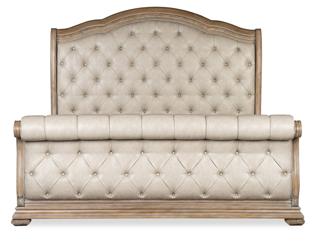 Marisol Fawn Upholstered Sleigh Bed