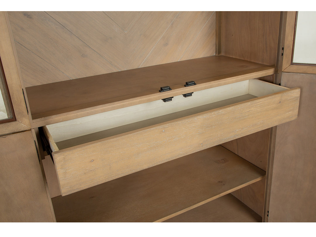 Ainsley Cerused Khaki Display Cabinet - D5333-08