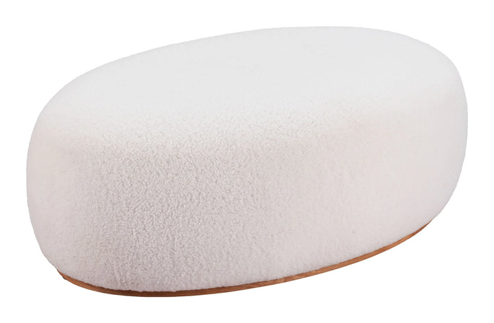 Amber Ottoman Cream - AmericanHomeFurniture