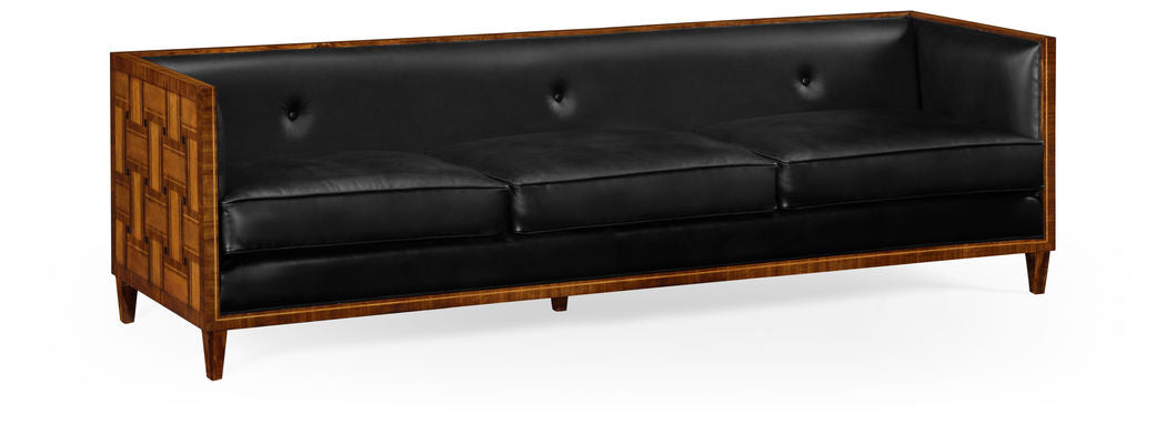 Modern Accents Cosmo Leather Sofa - Jonathan Charles - AmericanHomeFurniture