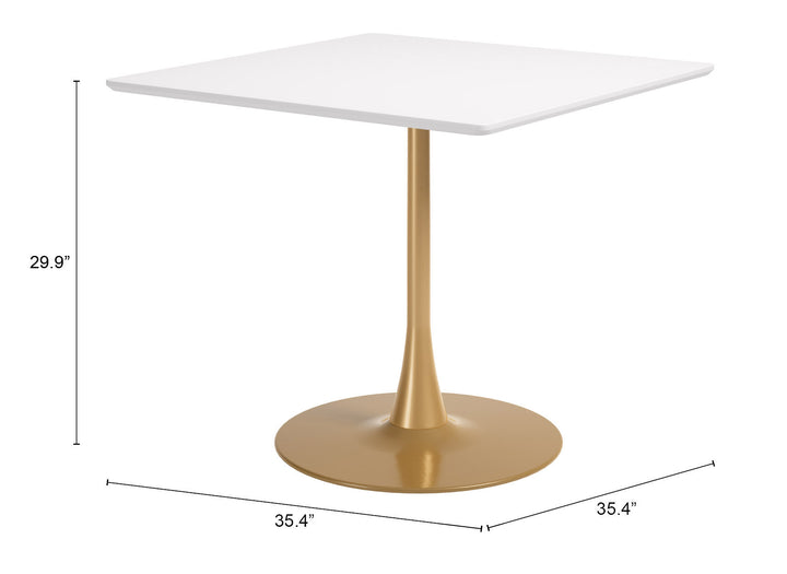 Epas Dining Table White & Gold - 111271