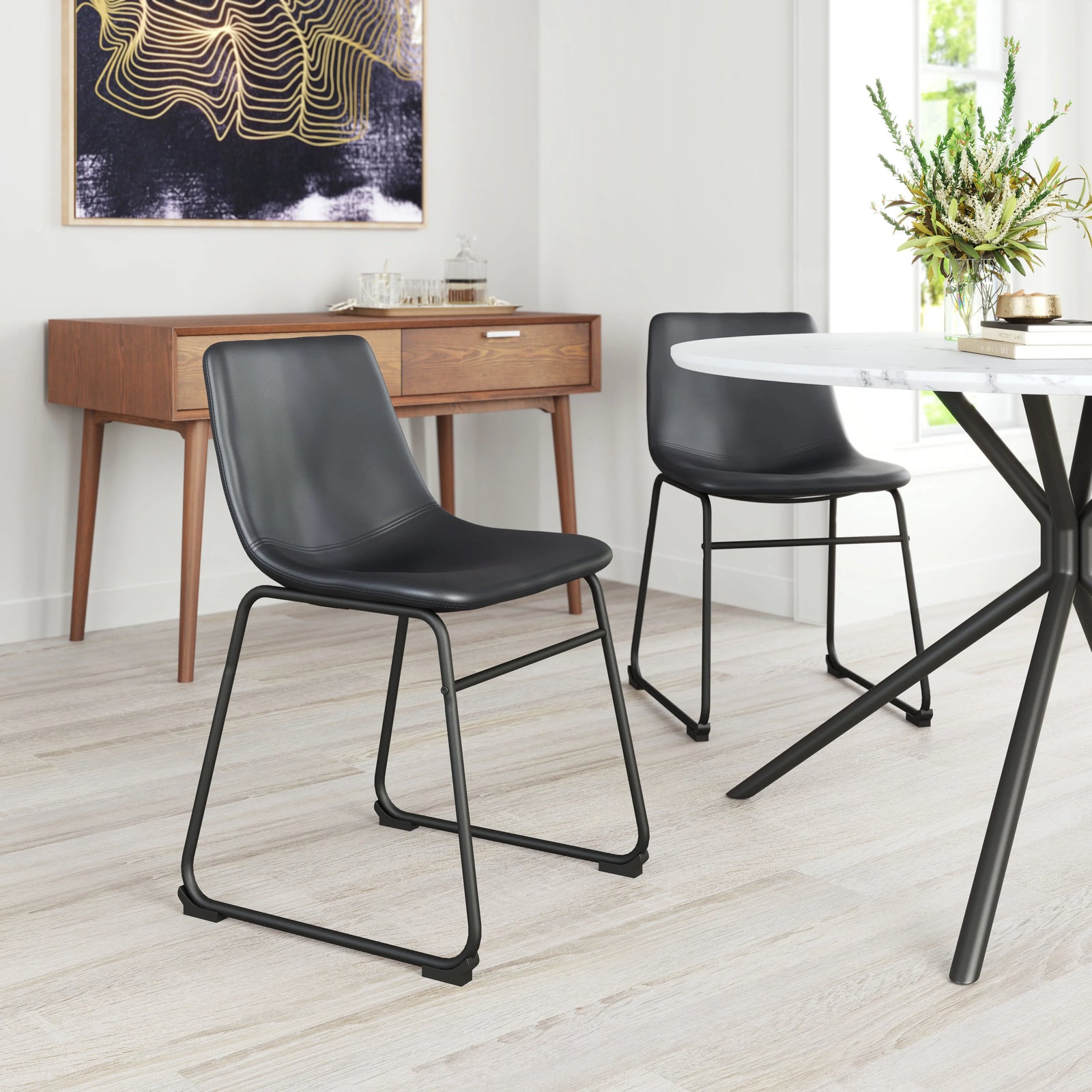 Zuo Smart Dining Chair (Set of 2) Black DINING CHAIRS
