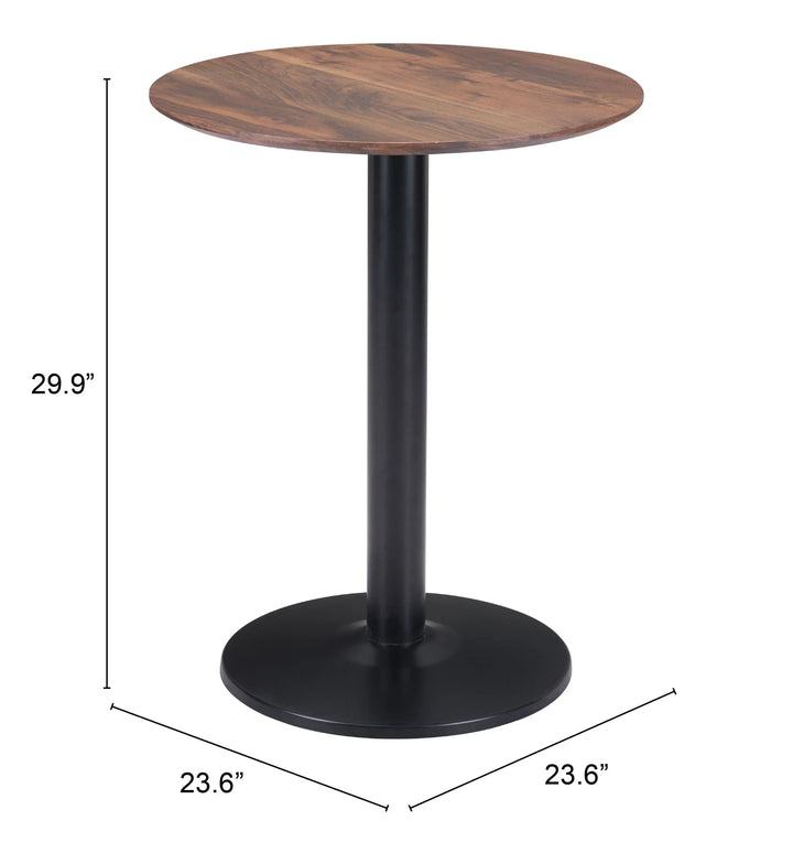 Alto Bistro Table Brown & Black - AmericanHomeFurniture