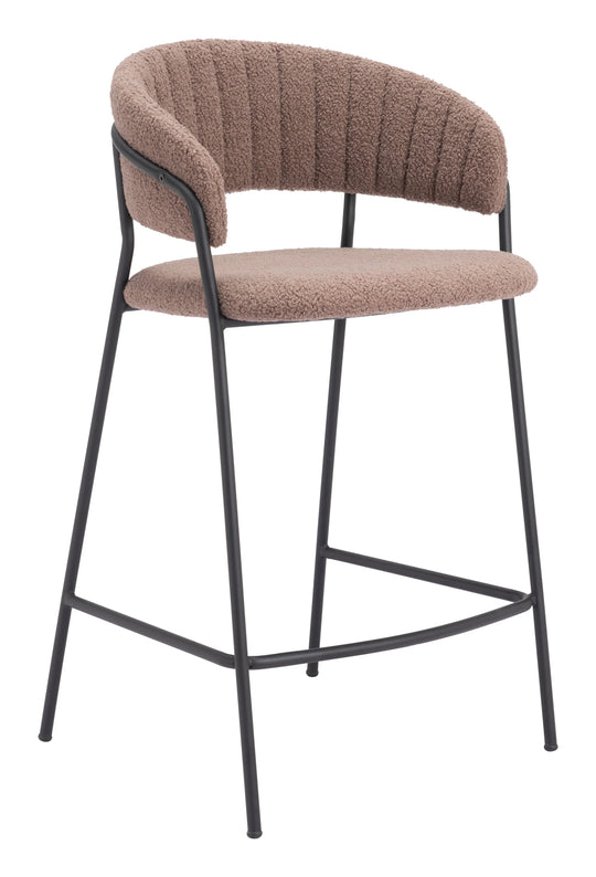 Zuo Josephine Counter Stool (Set of 2) Brown BAR STOOLS + COUNTER STOOLS