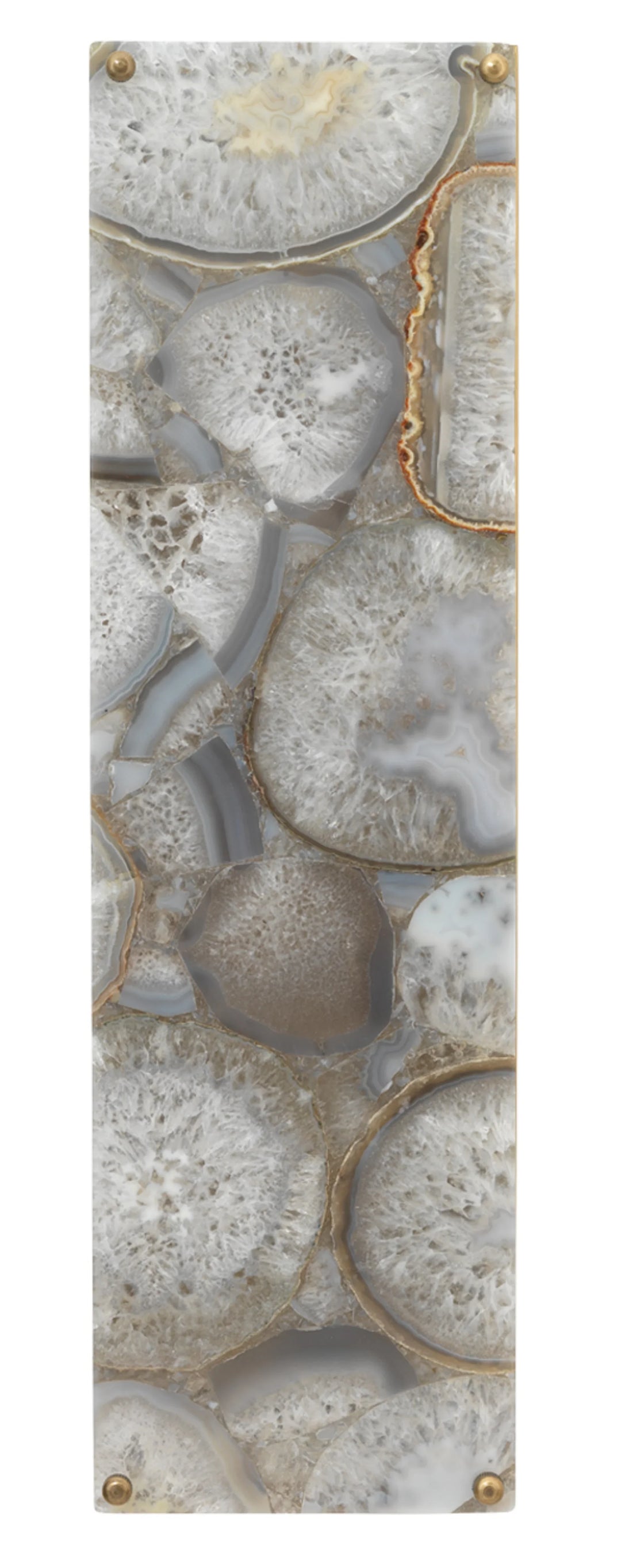 Adeline Rectangle Wall Sconce, Agate Resin and Antique Brass - AmericanHomeFurniture