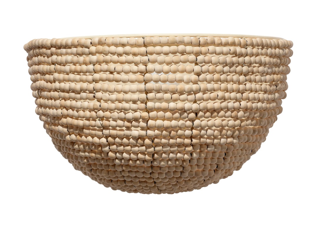 Barnacle 1-Light Beaded Demi Lune Wall Sconce - AmericanHomeFurniture